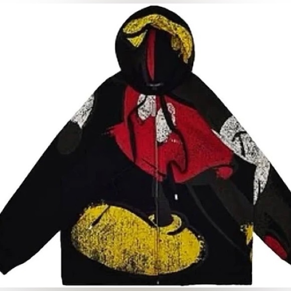 Marc Jacobs  RARE COLLECTABLE DISNEY MICKEY MOUSE OVERSIZED ZIP UP HOODIE /DRESS - Picture 2 of 14